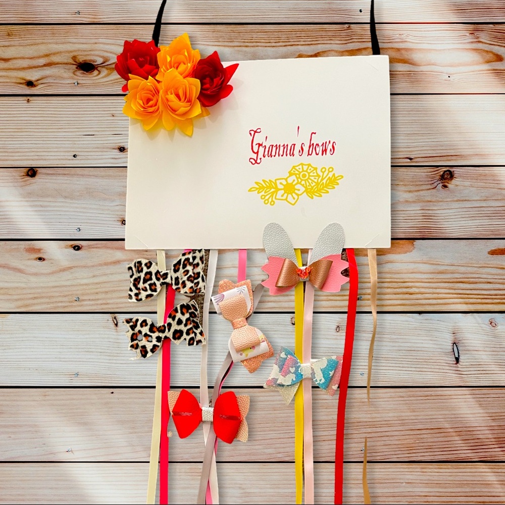 Customize hair bows holder